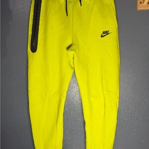Nike Neon Yellow Kids Joggers with Black Accents